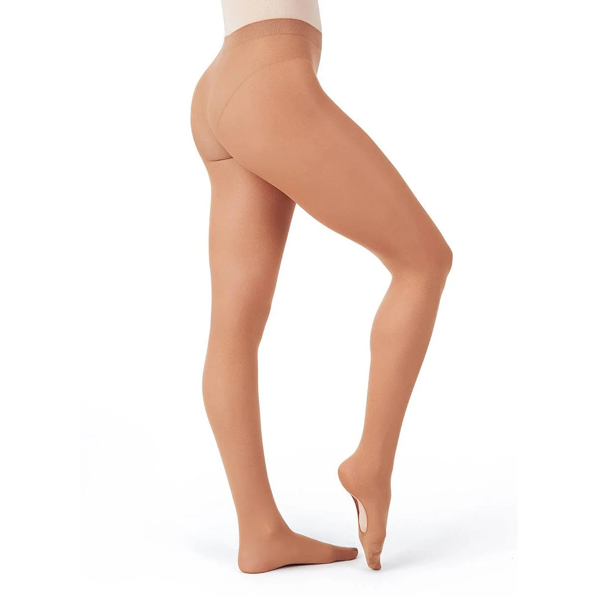 Capezio Ultra Soft Self Knit Waistband Adult Transition Tights - Image 3
