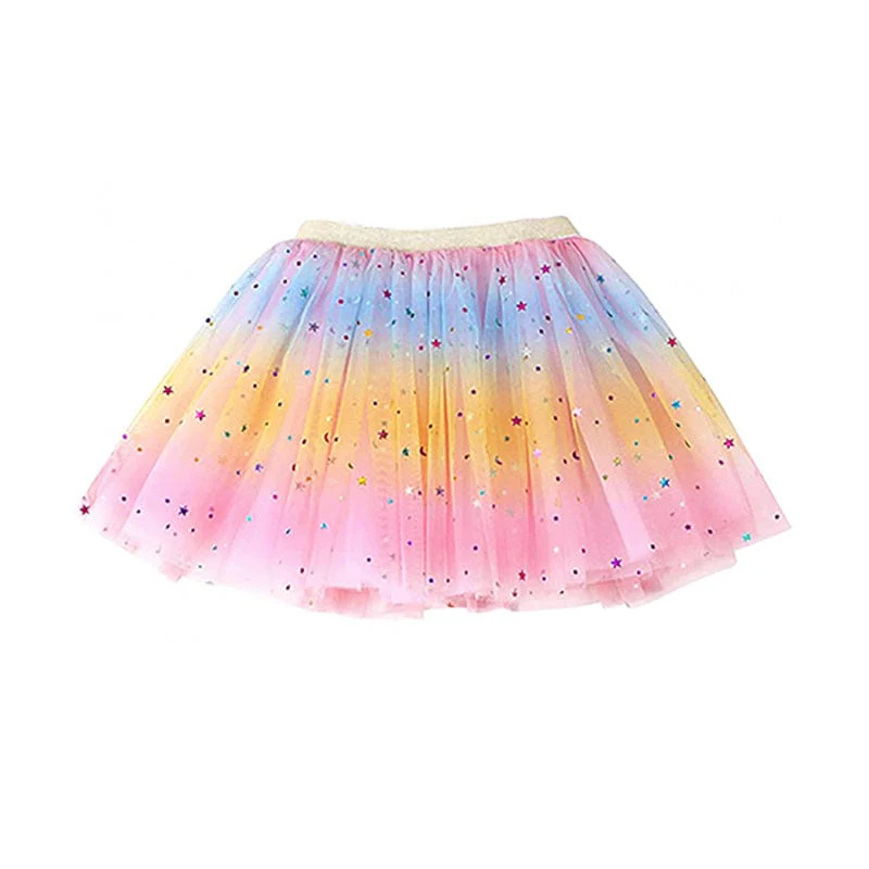 Dasha 3 Layer Star Rainbow Tutu