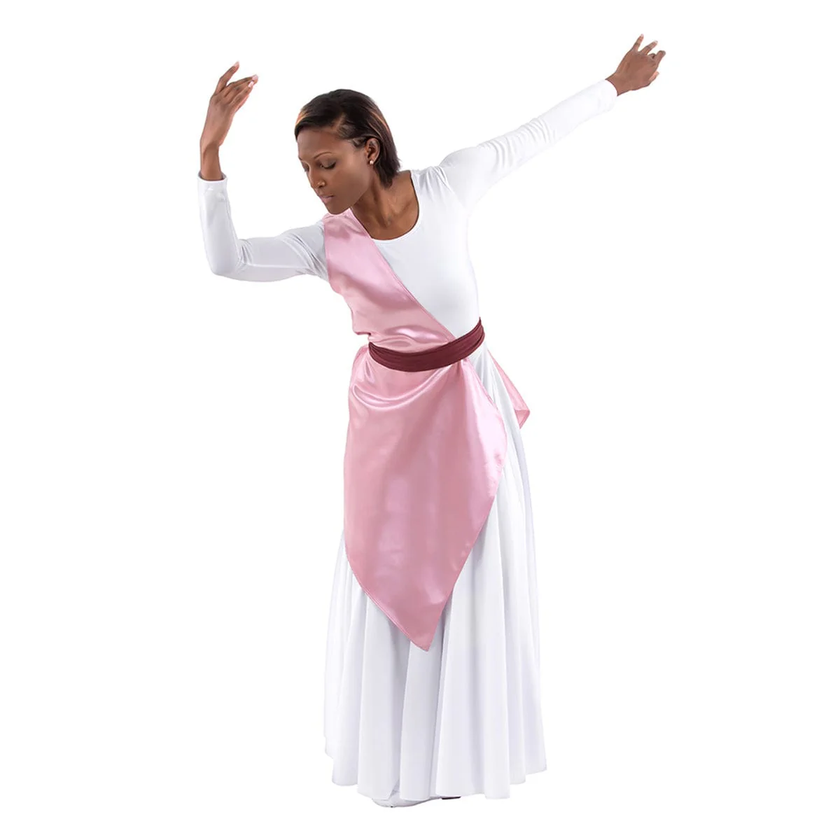 Eurotard Adult Rose of Sharon Satin Single Shoulder Petal Overlay - Image 11