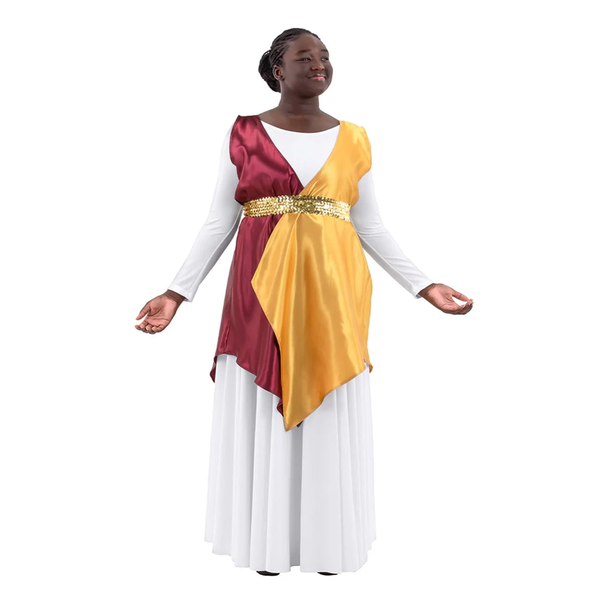 Eurotard Adult Rose of Sharon Satin Single Shoulder Petal Overlay - Image 15