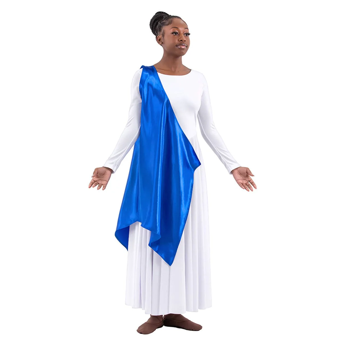 Eurotard Adult Rose of Sharon Satin Single Shoulder Petal Overlay - Image 17