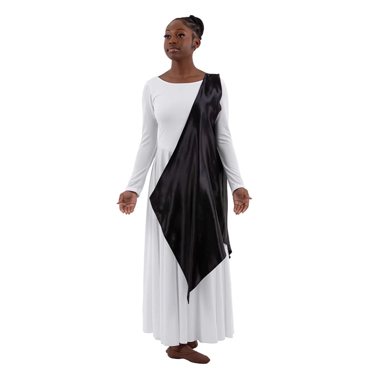 Eurotard Adult Rose of Sharon Satin Single Shoulder Petal Overlay - Image 5