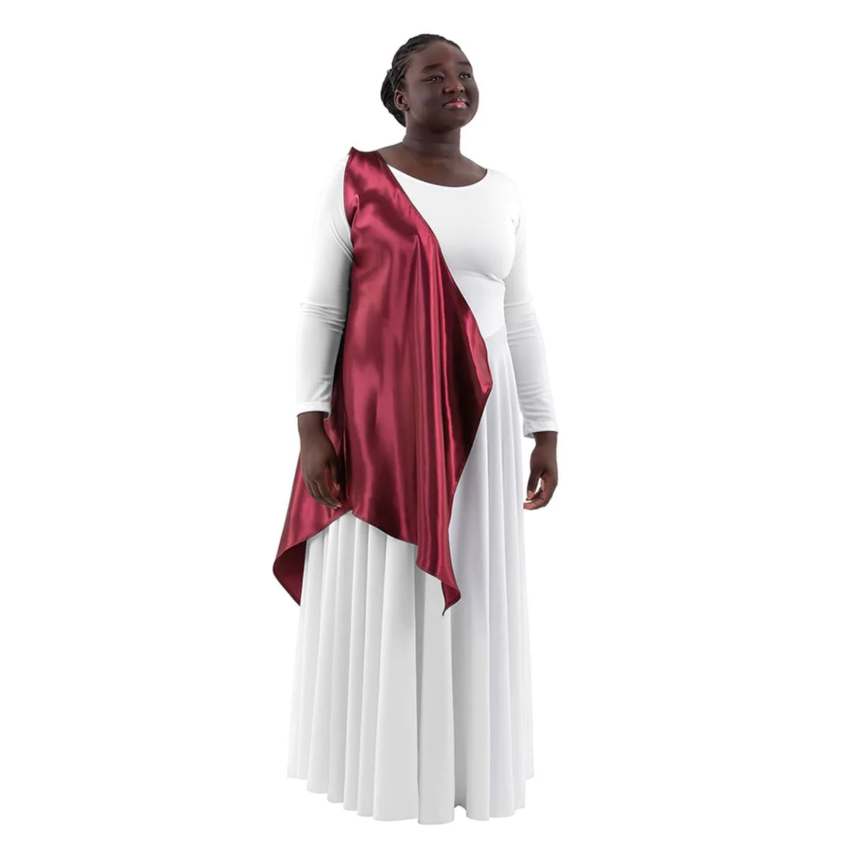 Eurotard Adult Rose of Sharon Satin Single Shoulder Petal Overlay - Image 6