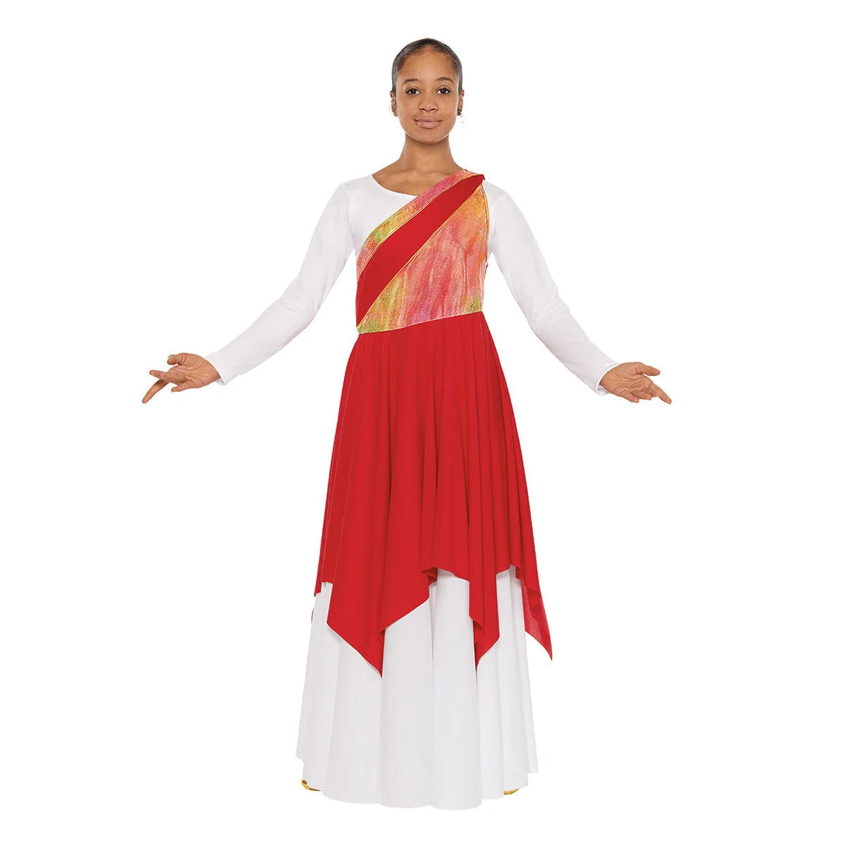 Eurotard Child Iridescent Asymmetrical Tunic - Image 2