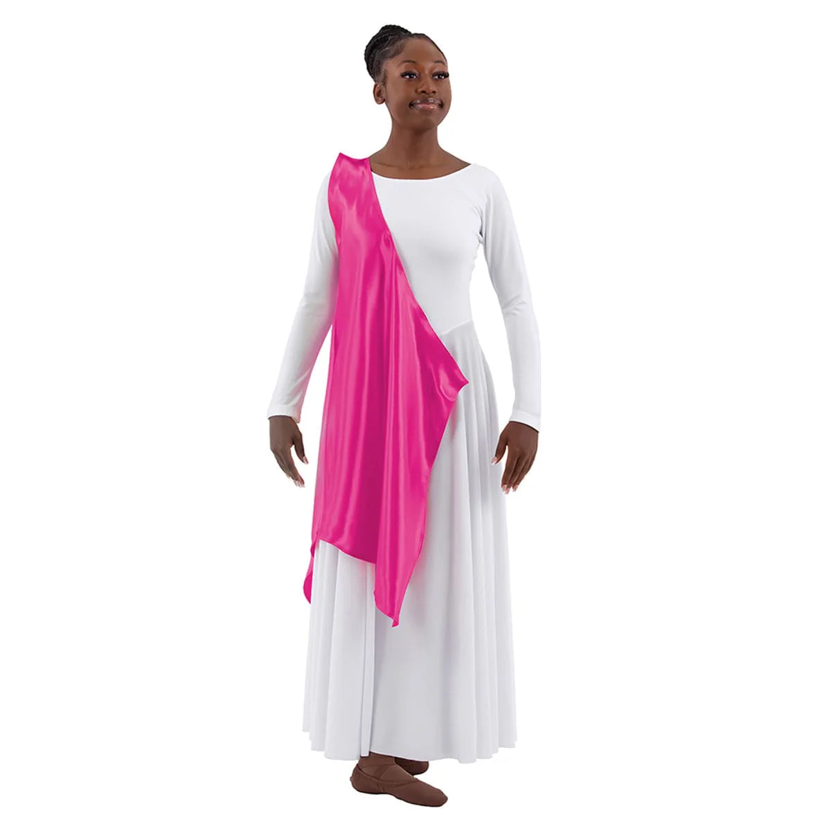 Eurotard Child's Rose of Sharon Satin Single Shoulder Petal Overlay - Image 11