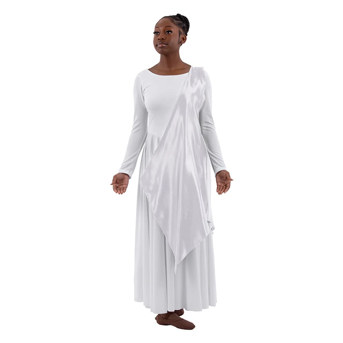 Eurotard Child's Rose of Sharon Satin Single Shoulder Petal Overlay - Image 19